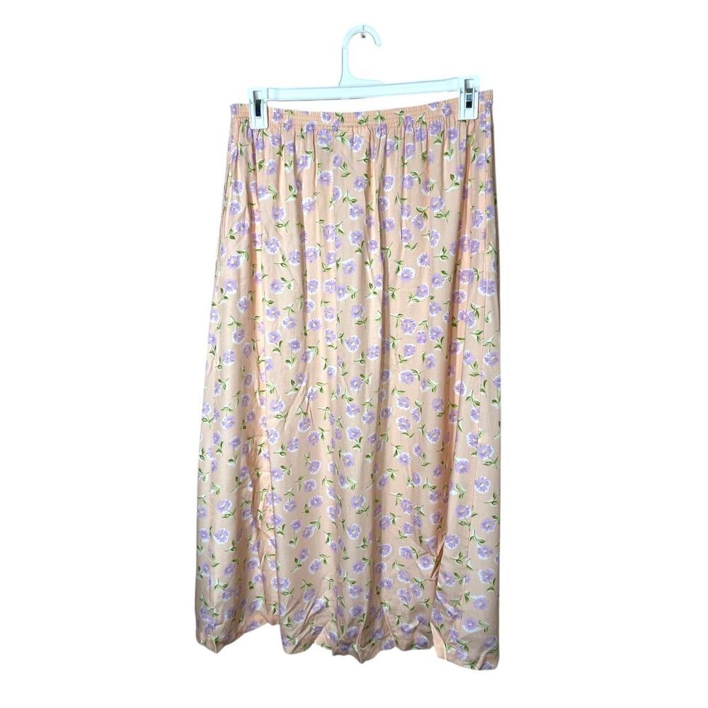 Floral Print Cream Skirt - Picture 5 of 8